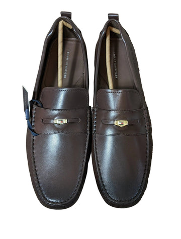 Tommy Hilfiger Coin LTH Leather Driver Legacy Brown Shoes Men 46 EU Size